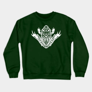 Tribal Leopard Frog - White Crewneck Sweatshirt